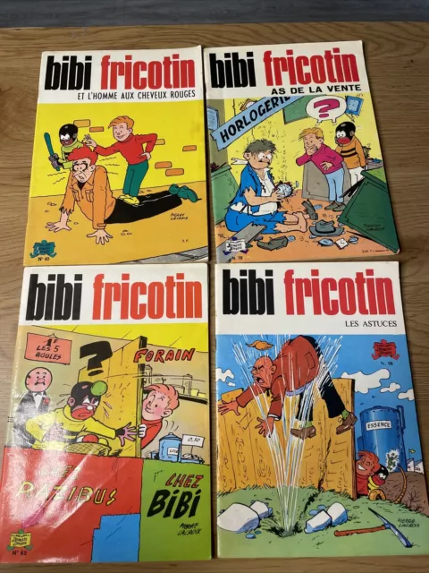 Lot de 4 anciennes revues BD Bibi Fricotin