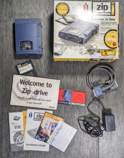 Iomega Zip 100 Parallel Port External Zip 3 Drives in One PC Windows