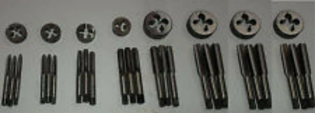 New Bsw Tap Die Set 3/16" - 3/4" - Set 32 Pz - Standard Britannico Whitworth