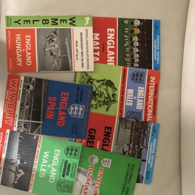 7 ENGLAND HOME Programmes 60s and 70s £5.43 - PicClick UK
