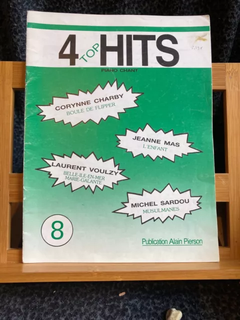 4 top hits n°8 partition chant piano accords editions Alain Pierson