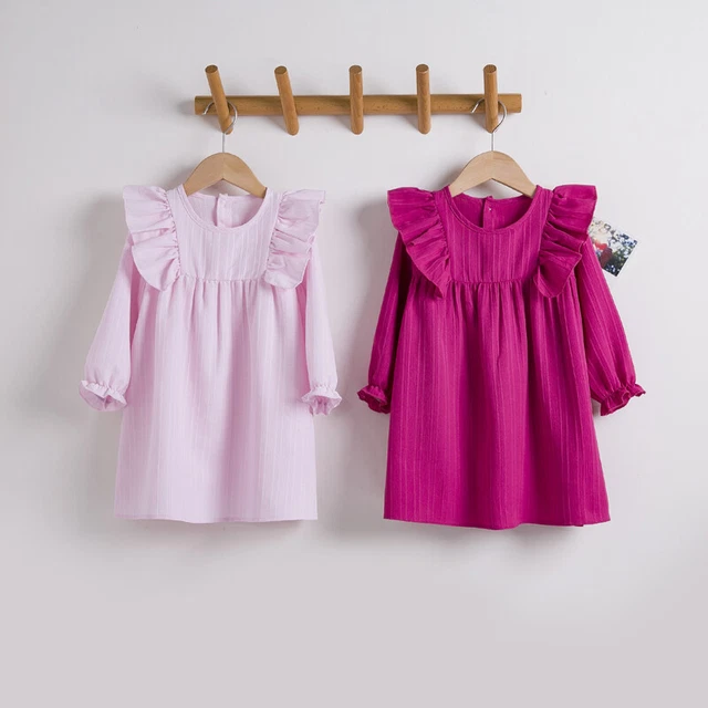 Abito per bambine bambini primavera autunno arricciature principessa abiti abbigliamento