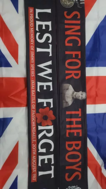 Glasgow Rangers Supporters Poppy Scarf .