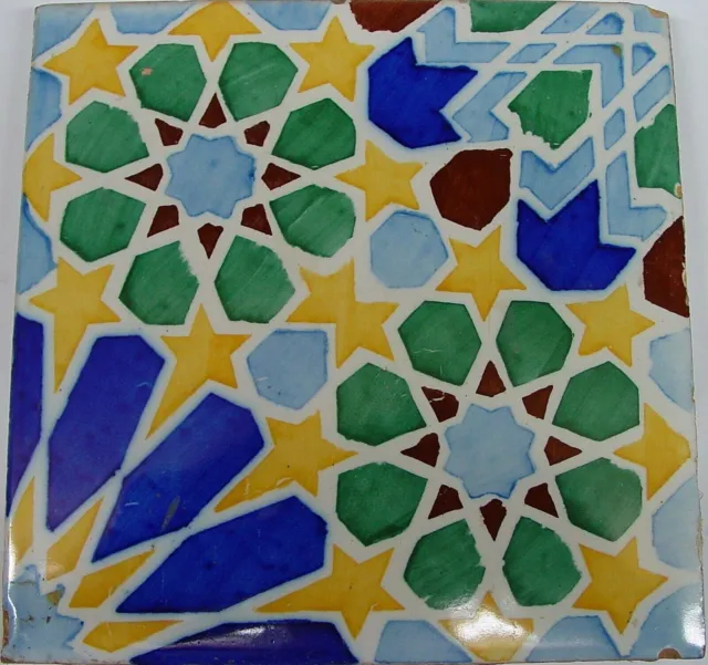 azulejos antiguos pintado a mano de aprox 100 años de antigüedad