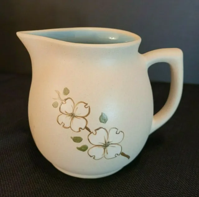 Small pitcher dogwood blossom Pigeon Forge pottery 