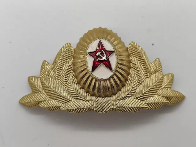 vintage russian badge hat cockade officer general ussr military dress uniform