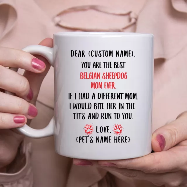 Belgian Sheepdog Mom Gift Personalized Mothers Day Gift Mug Custom Name Gifts 2