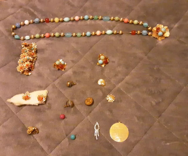 VINTAGE COSTUME JEWELRY Lot Napier David Hill Haskell Necklace Bracelet Pins 138.70 PicClick UK