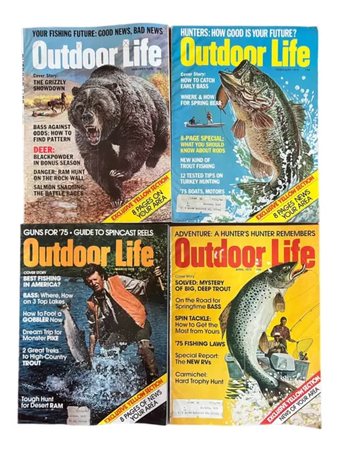 9 VINTAGE OUTDOOR Life Magazines January - May July August October