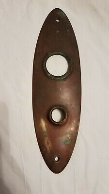 Vintage Brass Doorknob Back Plate Exterior Deadbolt Lock SINGLE PLATE