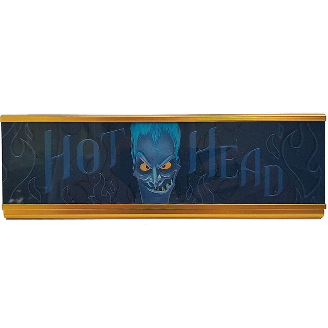 DISNEY STORE HADES Hot Head Desk Name Plate Plaque Hercules Villain