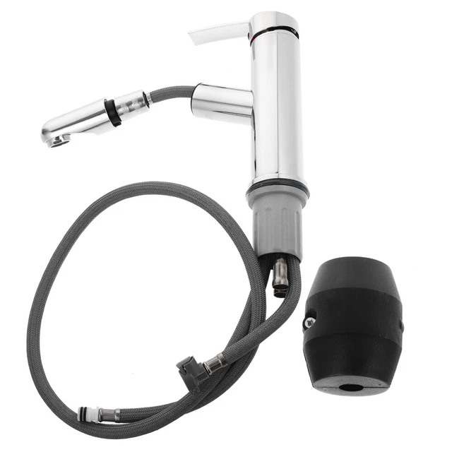 Robinetterie De Baignoire 3 Trous Avec Pommeau De Douchette Extractible Rotation à 360 Degrés Robinet Douche Bain Chaud Et Froid Mitigeur Robinet Douche Pour Baignoire,Chrome-A