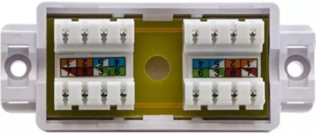 PDCAT6J Cat6 Inline Coupler Punch down Cat6 Joiner Surface Mount Cat6 Coupler Bl 3