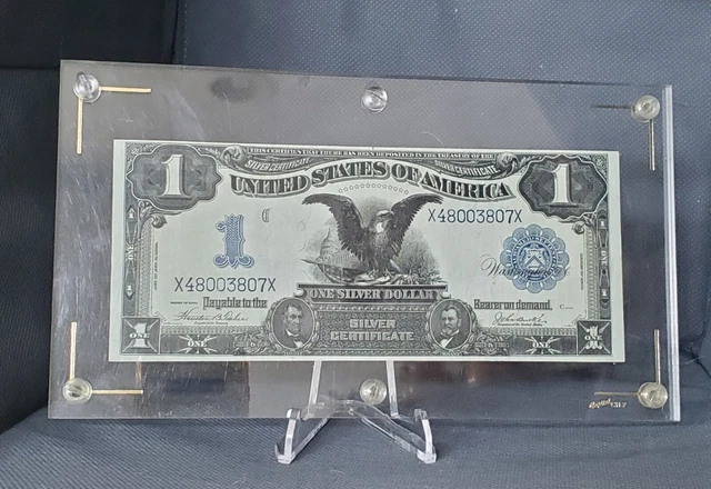 1899 $1 United States Black Eagle Silver Certificate Large Note X 48003807 X
