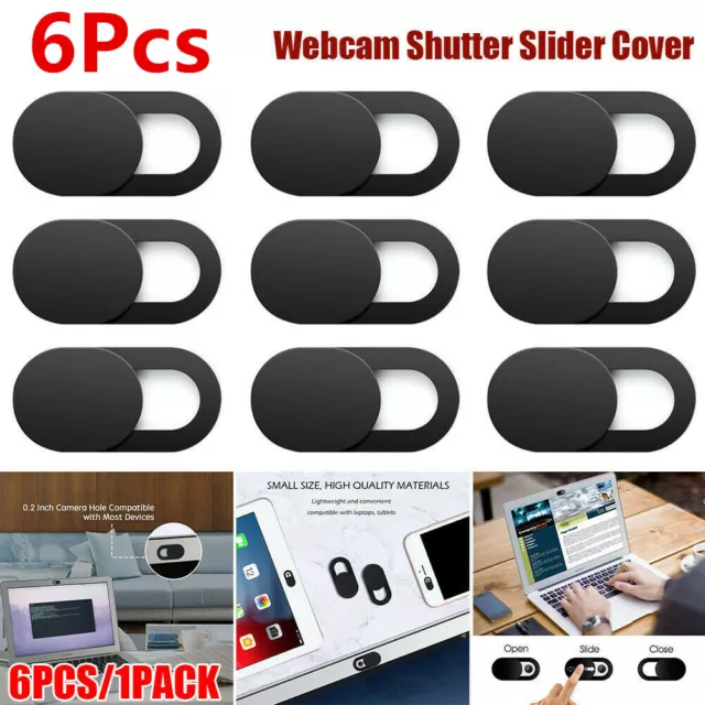 6x Webcam Shutter Slider Privacy Camera Cover Sticker for Ipad Phone Laptop PC