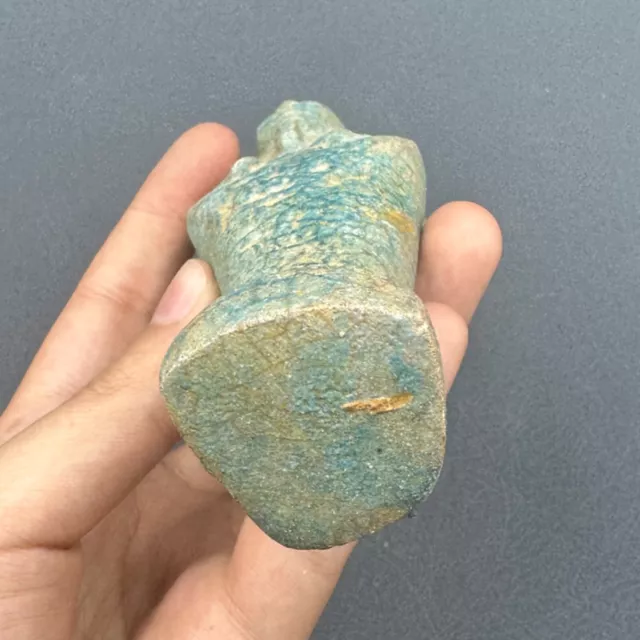 Very Old Rare Ancient Egyptian Shabti Faience Statue Unique Figure 3