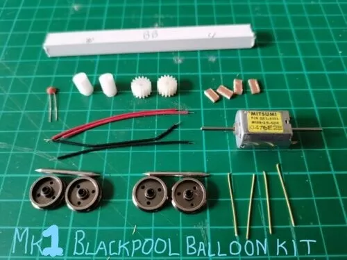 Diecast Tram Motor Kit to fit  Corgi/Atlas Blackpool Balloon Trams 1:76 (OO)