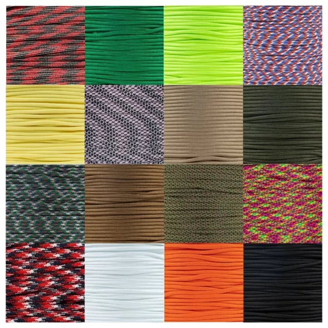 Paracord Planet | Type III 550 Paracord | Variety of Colors | 10 and 25 Feet