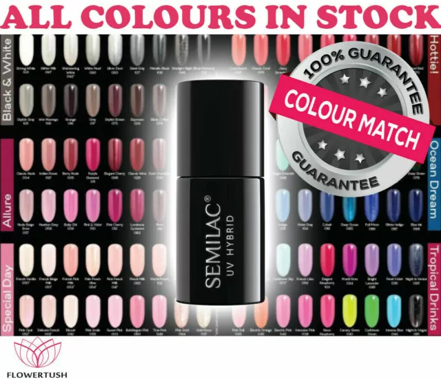 Semilac Soak off Nail Gel Polish Uv/Led Hybrid Nails Manicure New Colours!!