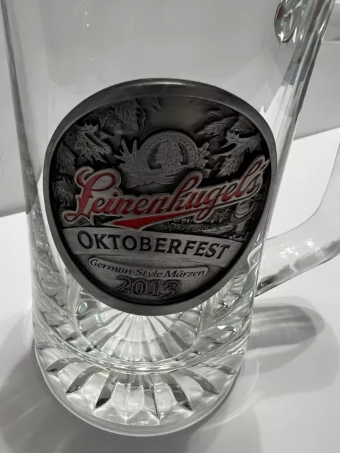 Leinenkugels Beer Mug Oktoberfest 2013 German Style Glass 2