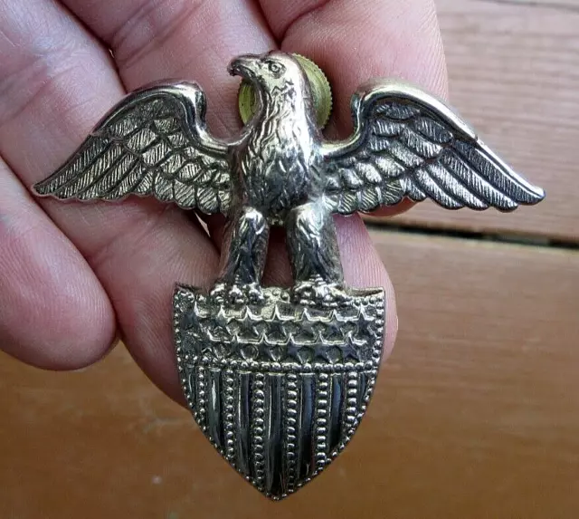 Vintage Us Navy Screw Back Officer Visor Hat Badge