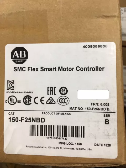 1PCS New 150-F25NBD SMC Flex Intelligent Motor Controller AB 150 F25NBD ZX