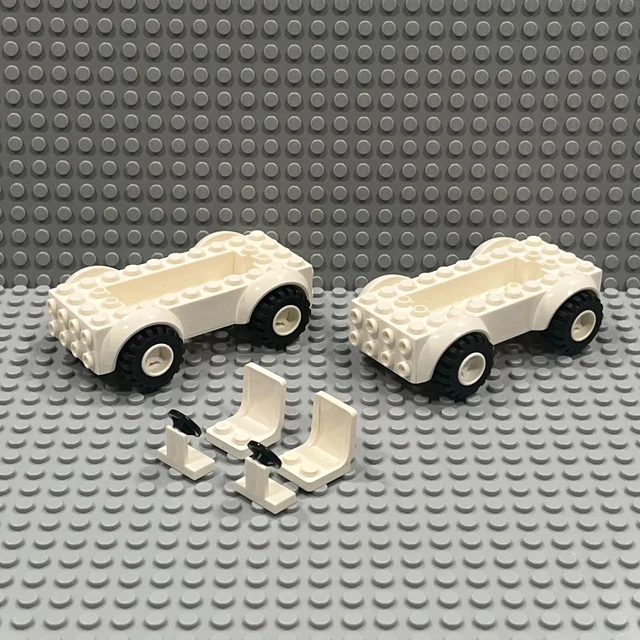 LEGO CAR VEHICLE Base White 5x10x2 Mudguards 6x2 Recessed Center 11650 ...