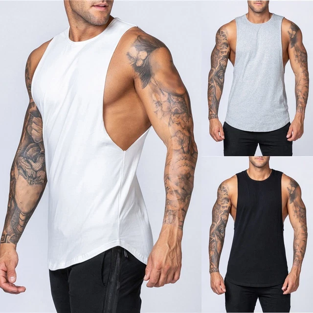 Camicia fitness bodybuilding senza maniche Muscle Builder da uomo palestra canotta
