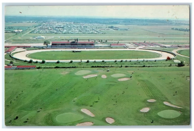 c1960s Aurora Downs Race Track Route 31 Aurora Illinois IL Vintage Postcard