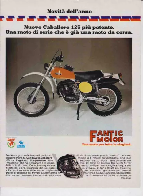 advertising Pubblicità-FANTIC MOTOR CABALLERO 125 76 MOTOITALIANE ENDURO  EPOCA