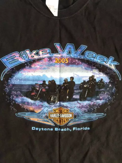 Men's X-Large 2005 Harley Davidson Bike Week Daytona Black heavyweight