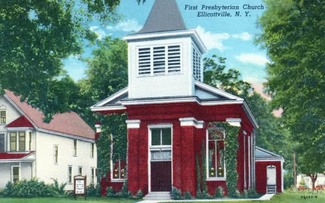 First Presbyterian Church Ellicottville New York Vintage Divided Back Post Card