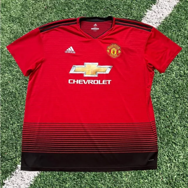 Men's Manchester United Football Shirt Size 2XL adidas Home Kit 2018/19 Original