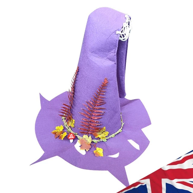 HALLOWEEN PARTY FELT Witch Hat Adjustable Party Witch Hat Cosplay