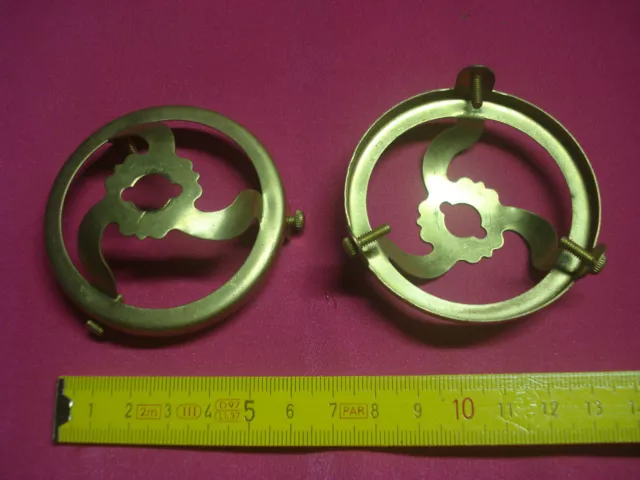 Griffe en laiton ( 1 ) 57 mm trou de 11 mm neuve, pour abat jour à collerette