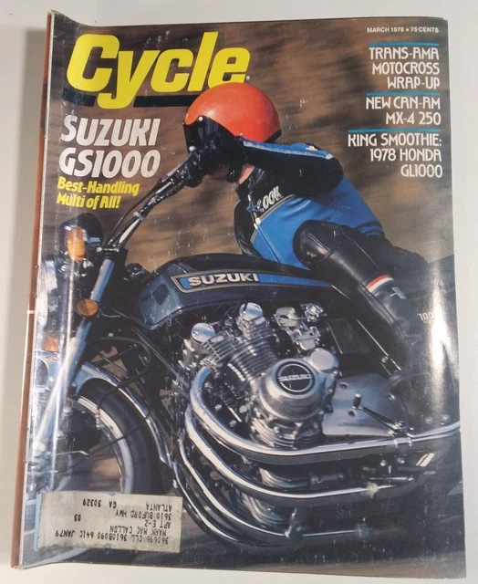 CYCLE MAGAZINE VTG 1978 Yamaha Suzuki GS BMW Honda Harley Motocross ...