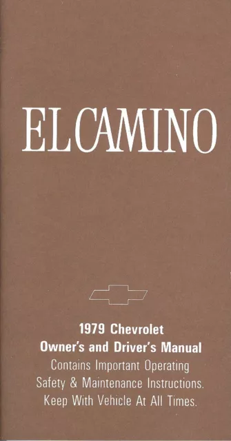 1979  79     El Camino   Owners Manual