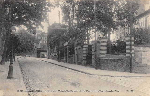 Cpa 92 Suresnes Rud Du Mont Valerien Et Pont Du Chemin De Fer