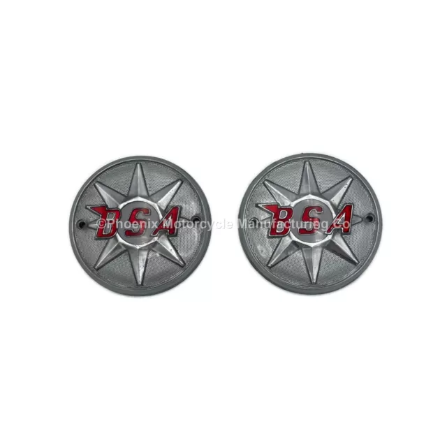 Bsa Silver Star Fuel Tank Badges Bantam B40 A10 (Pair) - Uk Supplied