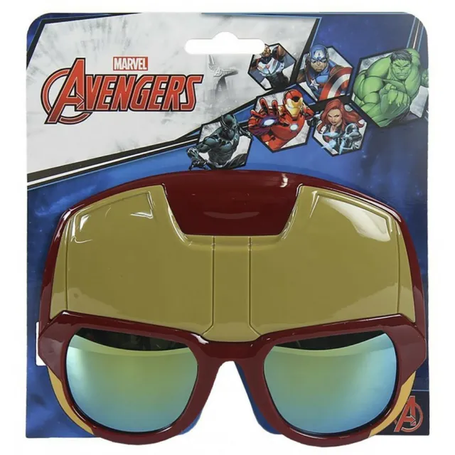 Occhiali Da Sole Forma 3D Avengers Iron Men Con Filtro Uv Accessori Bambino