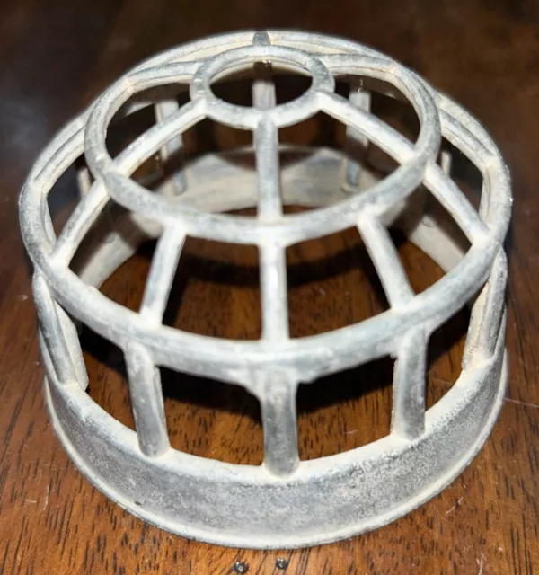 VINTAGE Metal Cage Flower Frog Floral Arranging 3.3/8" Round & 3” Tall