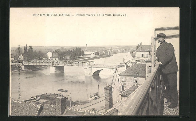 CPA Beaumont-sur-Oise, vue générale vue de la villa Bellevue