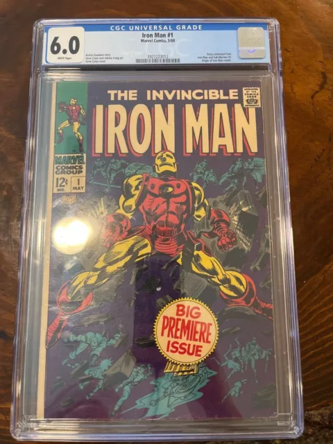 Iron Man #1 Marvel CGC 6.0 1st Issue (1968)