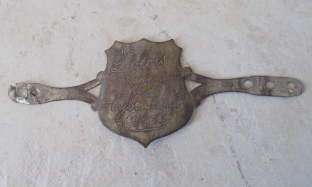 Plaque De Vélo R RIGOLET – Headbadge Métal – France – Cyclisme Vintage