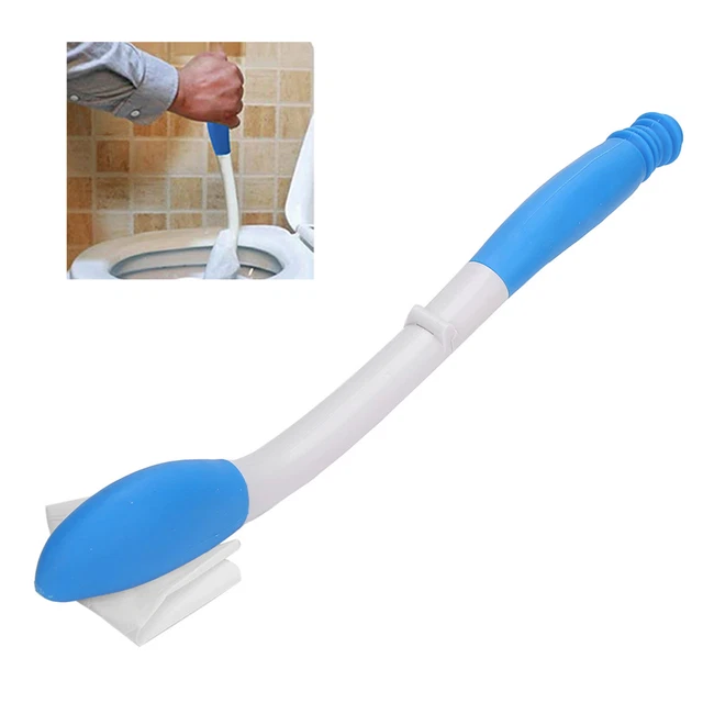 Limpiador de papel higiénico plegable cómodo agarre de tela asistencia de limpieza automática JFF