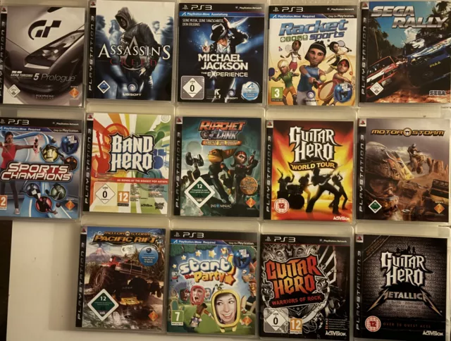 Playstation 3 - PS3  Spiele Guitar Hero, Move, Ratchet & Clank, Gran Tourismo 5