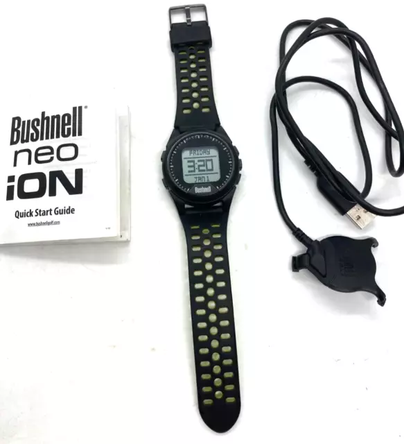 Reloj GPS de golf Bushnell Neo ION, negro con cargador