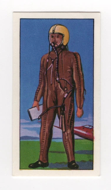 Tea card. Science in the 20th C. #04 High altitude aviation pressure suit