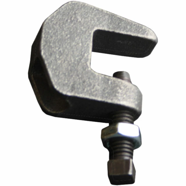 3/8& BEAM CLAMP, Ductile Iron Metal, 500 LB Top/250 LB Bottom Load