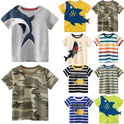 Toddler Kids Baby Boys Girls Camouflage Short Sleeve Crewneck T Shirts Tops Tee